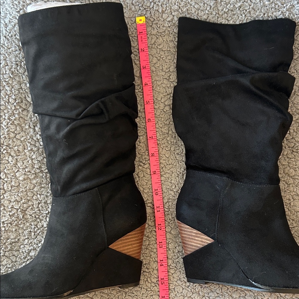 Jessica Simpson Black Wedge Boots - Picture 8 of 8